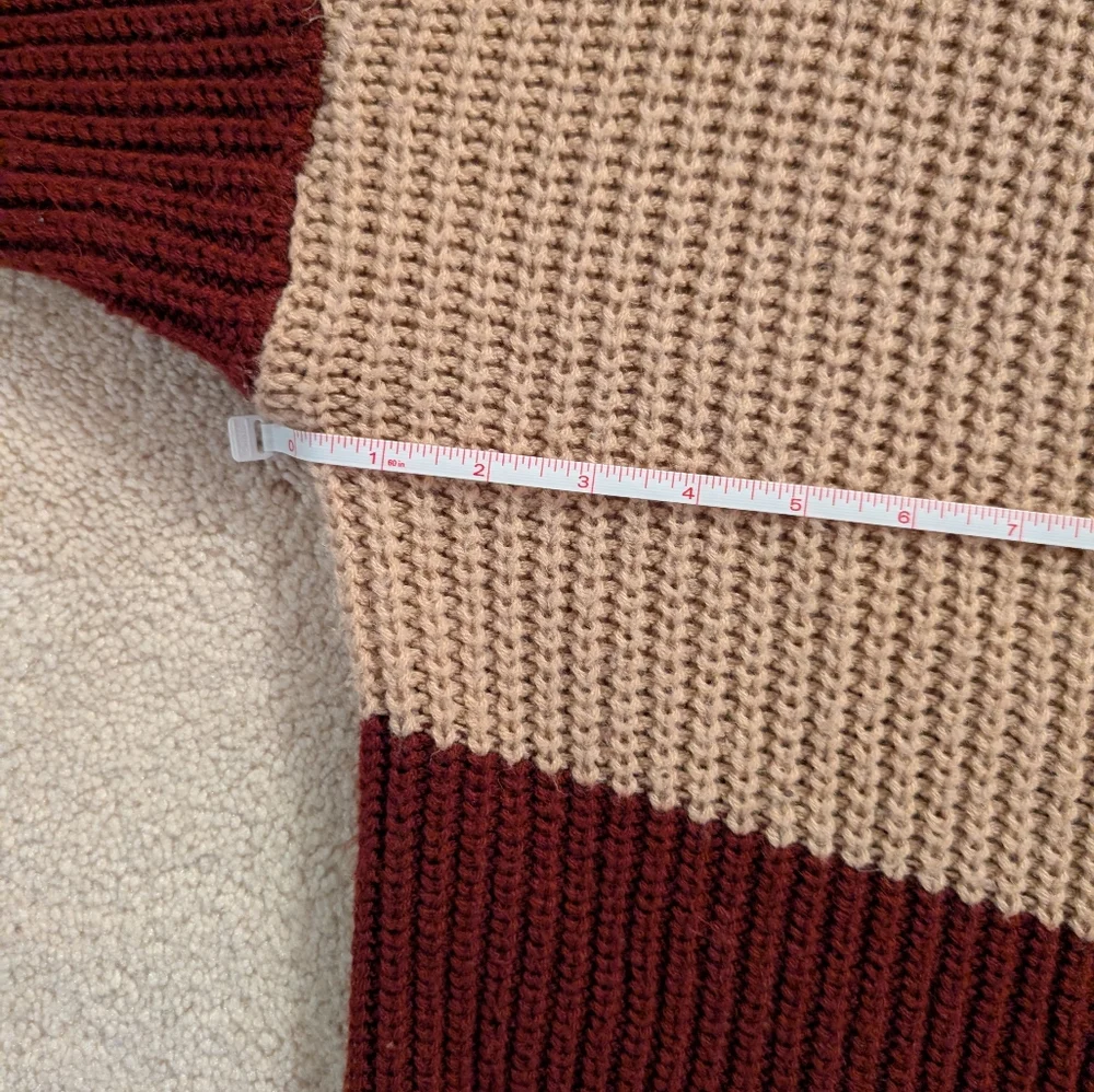 Oversized Colorblock Knit Sweater